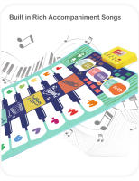 Kids Musical Piano Mat Duet Keyboard Play Mat 20 Keys Floor Piano with 8 Instrument Sound 5 Paly Modes Dance Pad Puzzle Toys - details 7
