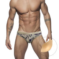 Jessborn-Calzoncillos de baño con copa para hombre, bañador de camuflaje antideslizante, sexy, de cintura baja, para playa y verano - details 0