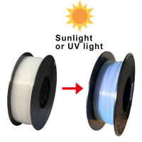 Filamento PLA con Cambio de Color por Reacción a la Luz UV, 1.75mm, 250g, 500g, 1kg, Material Plástico para Impresora 3D, Filamento PLA Azul, Morado, Rosa - details 7