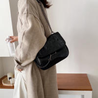 Bolso cruzado de cuero PU para mujer, Cartera de hombro, bolso de mano, bandolera con cadena, bolsillo negro - details 3