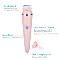 Cepillo de Limpieza Facial Eléctrico para Cuidado de la Piel Vibración para Eliminar Maquillaje Silicona para Lavado de Poros y Espinillas - details 5
