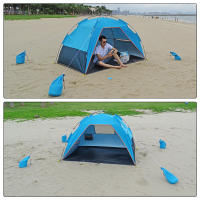 Tienda de Playa Grande para 4 Personas Refugio Solar Protector UV Ideal para Jardín, Parque, Barbacoa, Patio, Pesca - details 16