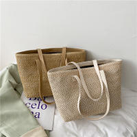 Bolso de paja tejido de gran capacidad para mujer, bolsa de mimbre hecha a mano, bolso de playa, bolso de hombro de paja para vacaciones - details 19