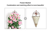 Rosa Artificial de Rattan para Decoración de Pared en Casa Boda Fiesta de Nubecom Hecha de Seda y Plástico Tipo de Planta Artificial: Rosa - details 6
