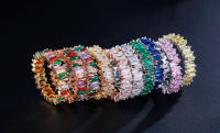 ZAKOL moda Murtilcolor Baguette anillos de circonia para mujeres Marquesa cristal hombres anillo boda fiesta joyería regalo - details 11