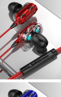 VAORLO 4D Dual Drive Hifi Heavy Bass Music Wired Earphones Stereo In-Ear 3.5MM AUX With Mic Earbuds Sports Music Gaming Headsets - details 14