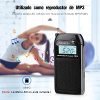 RETEKESS PR12 Radio FM AM Mini Pocket USB Radio Mp3 Portable Receiver Backlit Display Digital Stereo Support TF Card For Elderly - details 2