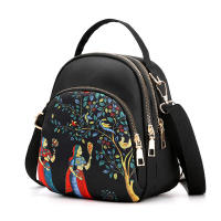 Mochila con estampado de moda para mujer, bolso cruzado de nailon de gran capacidad, multicapa, mochilas escolares, mochila de viaje impermeable - details 11