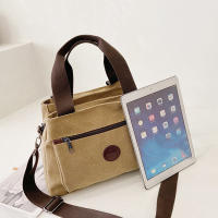 Bolso de mano informal de lona para mujer, bandolera de hombro de gran capacidad, de diseñador, para compras - details 18