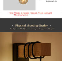Lámpara de pared LED de madera Retro, accesorio de iluminación Industrial para Loft nocturno, decoración de mesita de noche para habitación, baño y restaurante, E27, 220V, 110V - details 2