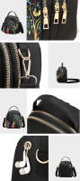 Mochila con estampado de moda para mujer, bolso cruzado de nailon de gran capacidad, multicapa, mochilas escolares, mochila de viaje impermeable - details 16