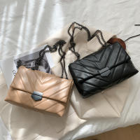 Bolso cruzado de cuero PU de hilo de lujo para mujer, bandolera con cadena, bolso de gran capacidad - details 19