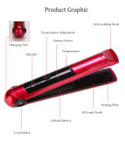 Wireless Electric Heating Hair Straightener Curler For Women Rechargeable Portable Home Travel Hair Straightening Curling Iron - details 12