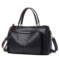 Bolso de hombro Retro de gran capacidad para mujer, bolso cruzado de cuero PU suave, bolso de mensajero informal de diseñador Boston - details 10