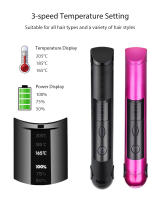 Wireless Electric Heating Hair Straightener Curler For Women Rechargeable Portable Home Travel Hair Straightening Curling Iron - details 4