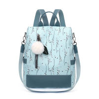 Mochila con estampado Floral para mujer, bolsa de viaje informal, con bola de pelo, de gran capacidad, nueva - details 9