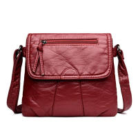 Bolso de mensajero pequeño negro para mujer, bolso cruzado de cuero PU suave lavado, monederos femeninos - details 9