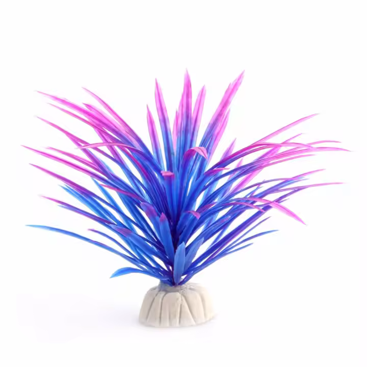 Decoración de acuario Artificial, planta de agua de pesca, hierba de pescado, decoración de Acuario, plantas de plástico, 1 unidad - 1