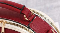 Bolso de hombro con costuras para mujer, bandolera de cuero PU, de lujo, con cadenas cuadradas, a la moda - details 13