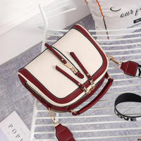 Bolso de hombro con costuras para mujer, bandolera de cuero PU, de lujo, con cadenas cuadradas, a la moda - details 20