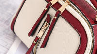 Bolso de hombro con costuras para mujer, bandolera de cuero PU, de lujo, con cadenas cuadradas, a la moda - details 12