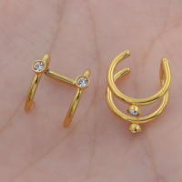 Pendientes de clip invisibles para mujer y hombre, aretes de 3 colores, sin agujero, 2 uds., gran oferta - details 5