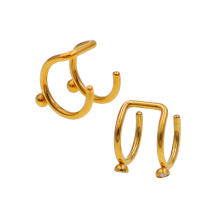 Pendientes de clip invisibles para mujer y hombre, aretes de 3 colores, sin agujero, 2 uds., gran oferta - details 4