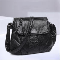 Bolso de mensajero pequeño negro para mujer, bolso cruzado de cuero PU suave lavado, monederos femeninos - details 7
