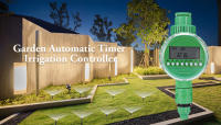 Temporizador Digital de riego de jardín, sistema controlador de temporizador de riego electrónico automático, pantalla LCD, hogar - details 0