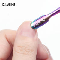 ROSALIND-Herramienta de manicura para uñas, removedor de empuje de piel muerta, empujador de cutículas de acero inoxidable de doble punta, limpiador de Arte de uñas - details 4