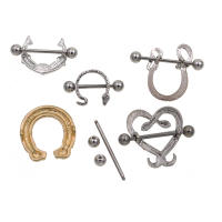 1 par de joyas para piercing corporal, un par de anillos para piercing en forma de serpiente, anillo de acero quirúrgico para pezón, piercing para mujer y niña, regalos - details 5