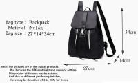 Mochila de estilo Preppy para mujer, bolso de moda para chicas adolescentes, mochila de nailon de nuevo diseño, resistente al agua, cupón y disco - details 0