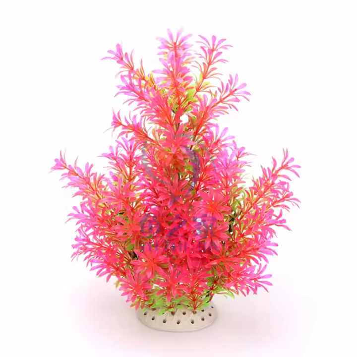 Plantas artificiales de simulación para decoración de Acuario, adorno de malezas de agua, hierba de tanque de peces, akvaryum dekor, 1 unidad - 1