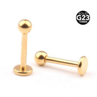 2 uds [100% titanium G23] labret de 16g (1,2mm) labio pendientes de cartílago oreja tragus piercing en el labio puntas pendientes joyería del cuerpo - details 4