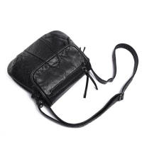 Bolso de mensajero pequeño negro para mujer, bolso cruzado de cuero PU suave lavado, monederos femeninos - details 17