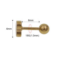 Piercing de acero inoxidable para oreja, pendientes de Hélice para cartílago, 2 piezas, 5 colores, corazón quirúrgico - details 2