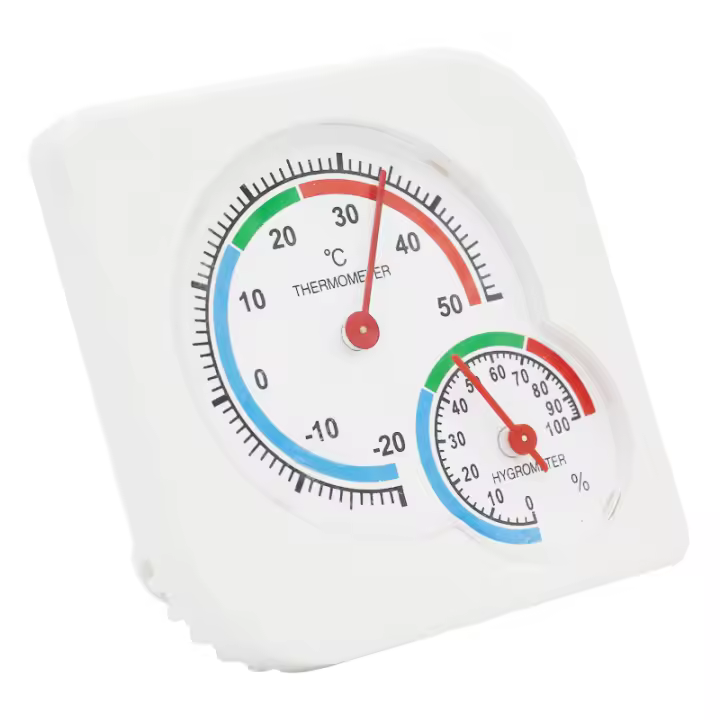 Mini higrómetro húmedo preciso 2 en 1, termómetro de humedad, medidor de temperatura mecánico para uso doméstico en interiores y exteriores, 40% de descuento - 1