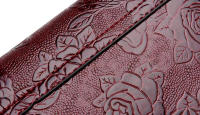 Bolso Retro con relieve de rosa para mujer, bandolera de un solo hombro con solapa, elegante, para fiesta - details 13
