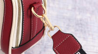 Bolso de hombro con costuras para mujer, bandolera de cuero PU, de lujo, con cadenas cuadradas, a la moda - details 14