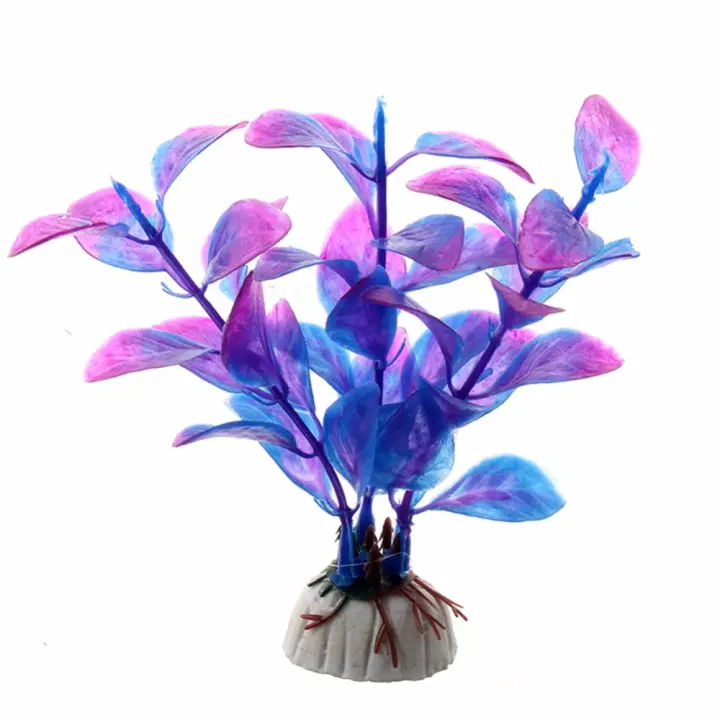 Decoración de acuario de 5 colores, flor, hierba, pecera, simulación acuática, adorno de planta de agua, 1 unidad - 1