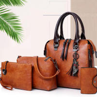 Bolso de mano de lujo de color sólido para mujer, bolsos de diseñador vintage, de cuatro piezas bolso de hombro, Cartera de mensajero - details 11