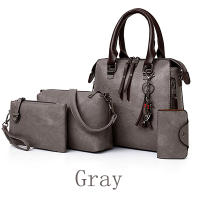 Bolso de mano de lujo de color sólido para mujer, bolsos de diseñador vintage, de cuatro piezas bolso de hombro, Cartera de mensajero - details 5