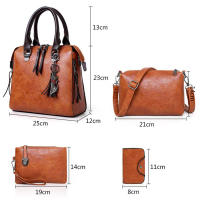 Bolso de mano de lujo de color sólido para mujer, bolsos de diseñador vintage, de cuatro piezas bolso de hombro, Cartera de mensajero - details 22