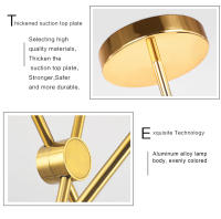 Lámpara de techo nórdica moderna, accesorio de iluminación para el hogar, sala de estar, dormitorio y comedor, E27 - details 11