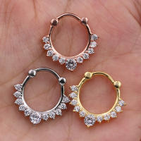 Anillo de titanio médico para la nariz, aro de Clip corporal, Color plateado y dorado, Piercing para el tabique, regalo de joyería, 1 unidad - details 4