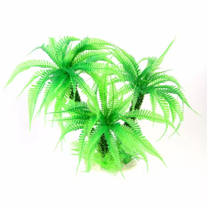 Plantas artificiales de simulación para decoración de Acuario, adorno de malas hierbas acuáticas, hierba para pecera, 1 unidad - 1