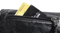 Bolso de mensajero pequeño negro para mujer, bolso cruzado de cuero PU suave lavado, monederos femeninos - details 23