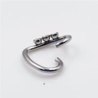 Piercing corporal para la nariz, 2 piezas, 0,8x10mm, joyería de moda, anillo quirúrgico de Tragus inoxidable - details 5