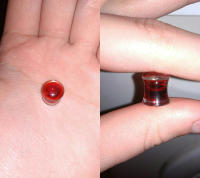 Tapones para los oídos de color rojo y líquido, medidores de oreja acrílicos, 6-16mm, expansor de oreja, piercing corporal, túneles, joyería para hombres, 2 unids/lote - details 5