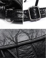 Bolso de mensajero pequeño negro para mujer, bolso cruzado de cuero PU suave lavado, monederos femeninos - details 20